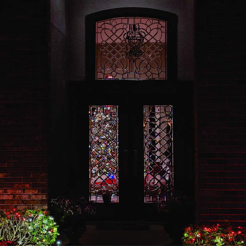 Custom Metal and Glass Beveled Door