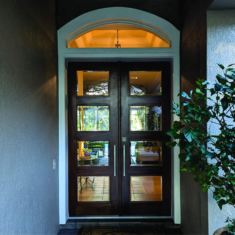 Modern Mahogany Entry for a Heathrow Estate