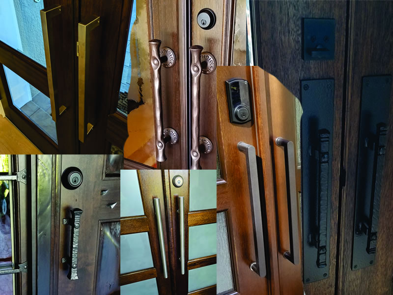 Entry door hardware that makes a statement